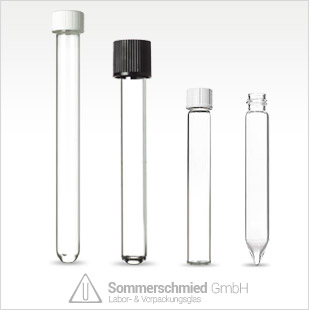 Gewindegläser, Glasflaschen, Gewinde in Glas, Schraubkappen, Schraubkappen mit Septum