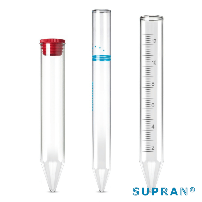 Zentrifugenglas mit Druck